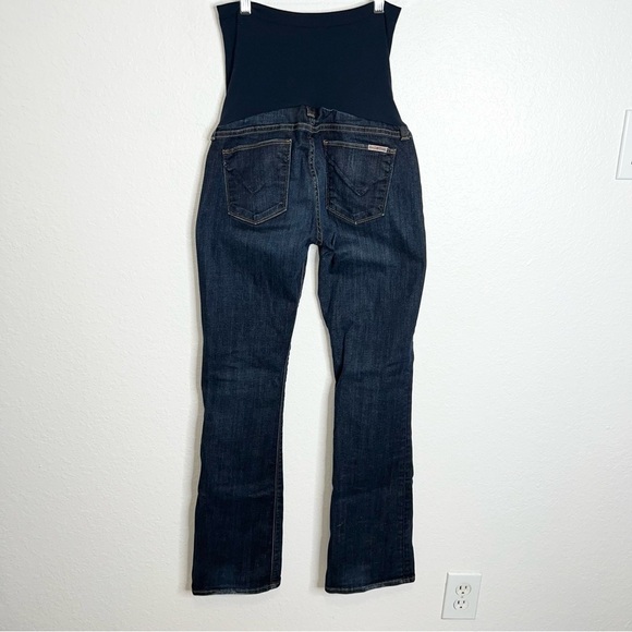 Hudson Women Size 27 Bootcut Maternity Blue Jean Dark Wash Stretch B5 - Picture 4 of 10